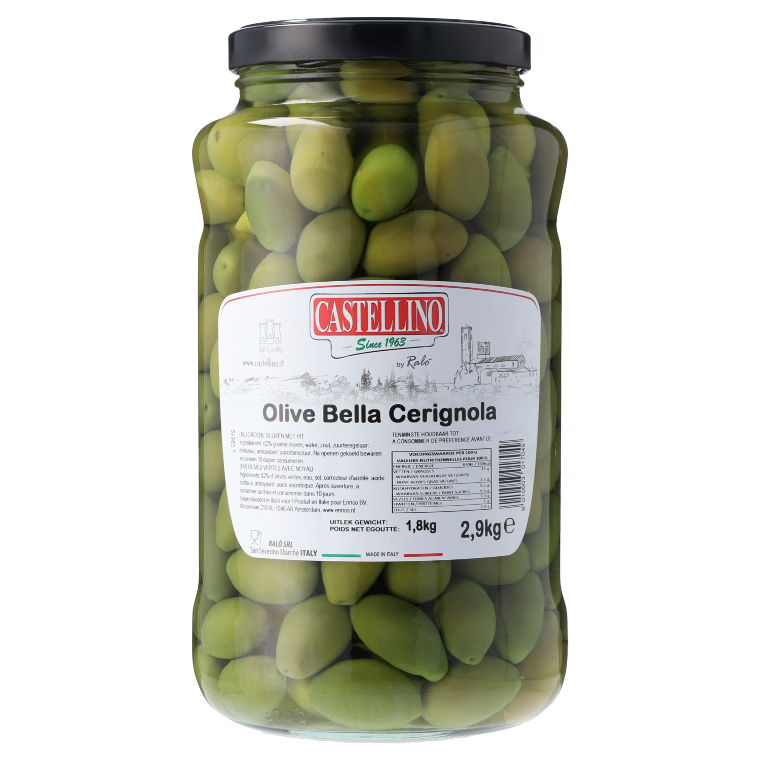 SUPER GROENE OLIJF BELLA CERIGNOLA  2900gr